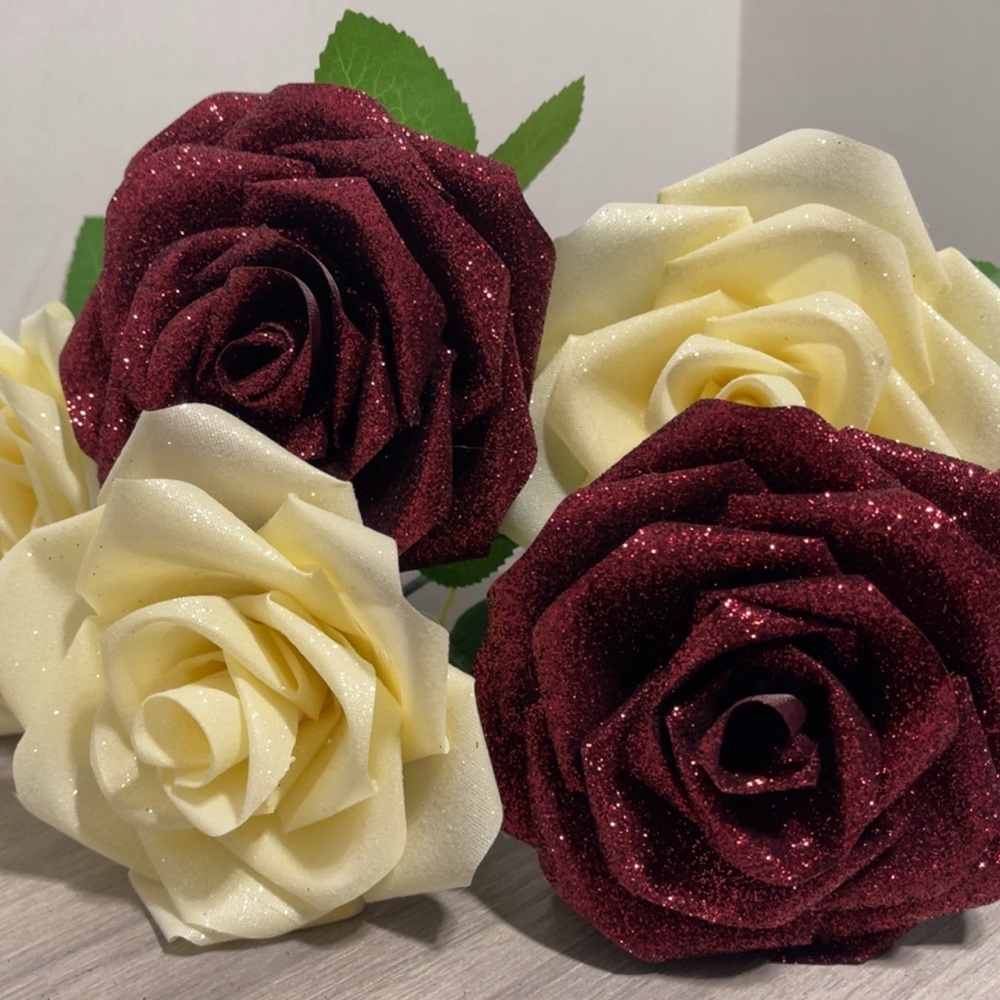 Handmade Ribbon Roses for vases